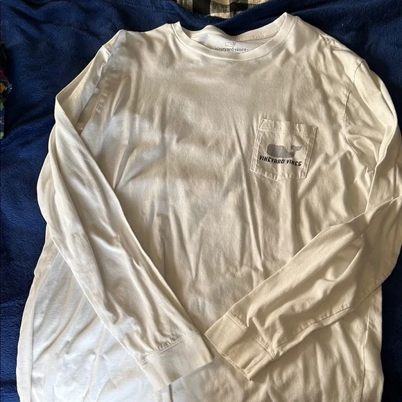 Vineyard Vines Men's White Long Sleeve Shirt - Picture 1 of 4